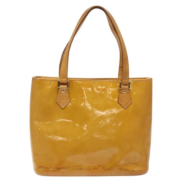 LOUIS VUITTON Monogram Vernis Houston Hand Bag Beige M91004 - Picture 3 of 13